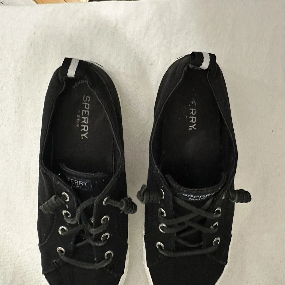 Sperry Womens Crest Vibe Sneaker Black STS99251 US Size 8 EU 39‎